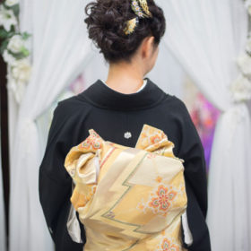 留袖着物着付 親族の結婚式へ 着物レンタルなら尼崎武庫之荘lemon
