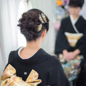 留袖着物着付 親族の結婚式へ 着物レンタルなら尼崎武庫之荘lemon