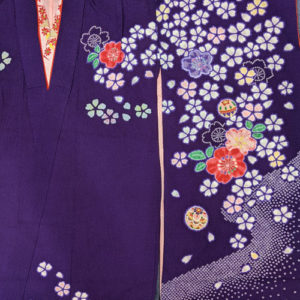 七五三紫の着物